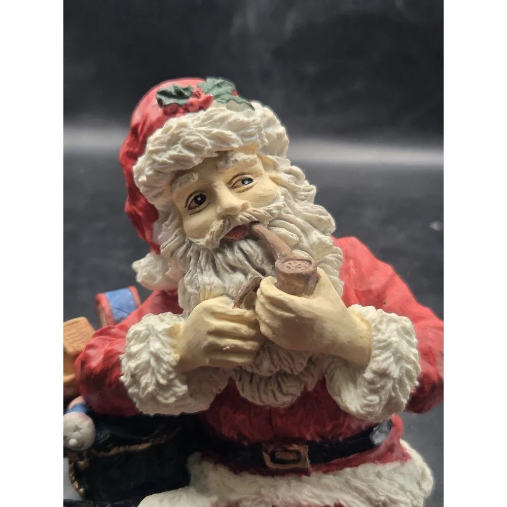 Vtg Artmark Santa Claus Leg Crossed Shelf Sitter Figurine Christmas Holiday 8